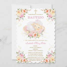 Convite Cordero personalizado O Batizado e Primeiro Aniver