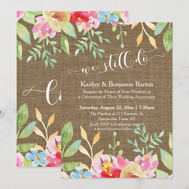 Convite Cordões de Luz com Renda de Juta Nós Ainda Fazemos (Frente/Verso)