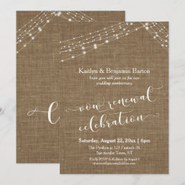 Convite Cordões de Luz de Aniagem Celebração de Renovação 