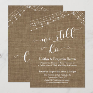 Convite Cordões de Luz em Sacaria Ainda Fazemos Aniversári