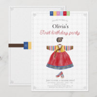 Coreana Hanbok Dol Janchi no primeiro aniversário