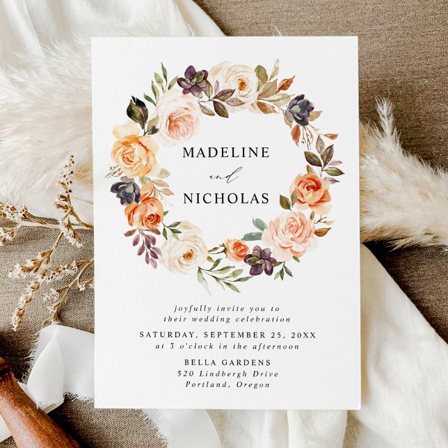 Convite Cores Aquáticas - Rua Floral de Queda Russa (Criador carregado)