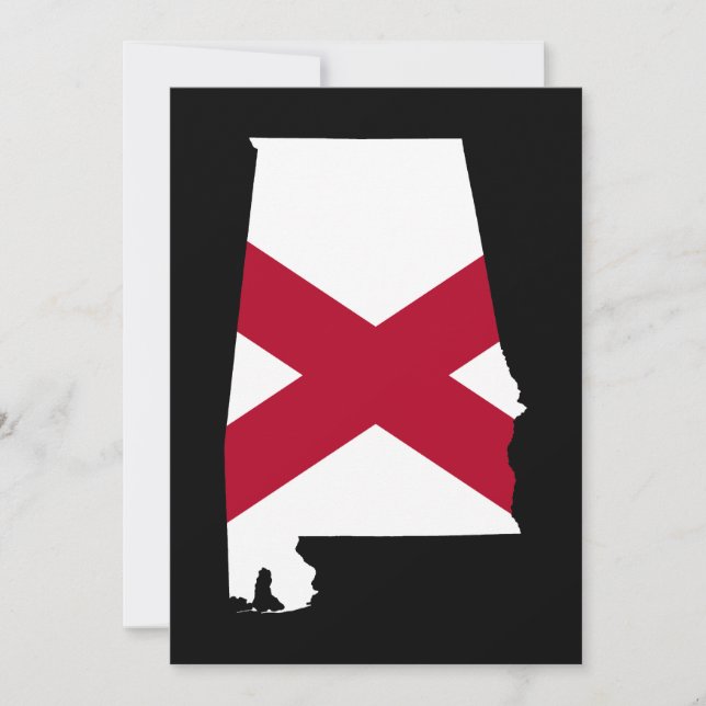 Convite Cores da Bandeira do Alabama (Frente)
