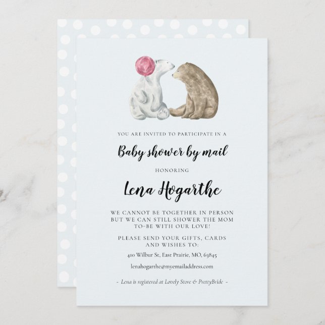 Convite Cores d'água cegas exibem Chá de fraldas por email (Frente/Verso)