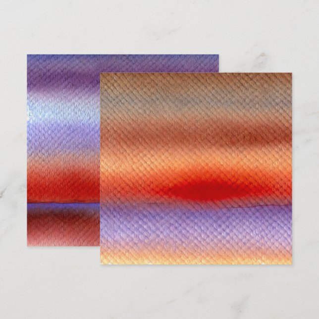 Convite Cores de água autóctones imprimíveis (Frente/Verso)