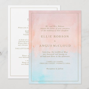 Convite Cores De Água De Verão Em Um Casamento