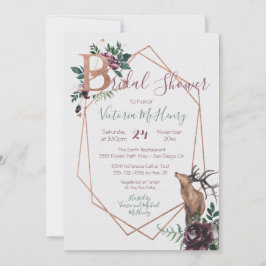 Convite Cores de Água Geométrica do Woodland Russo