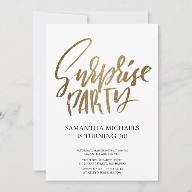 Convite Cores de Festa de aniversário Surpresa Cores de Ág (Frente)