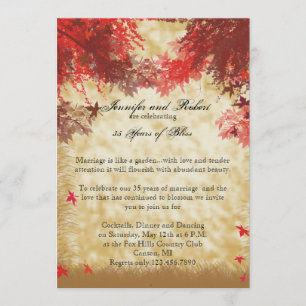 Convite Cores de Outono: Galhos Burgundy e Vermelho Aniver