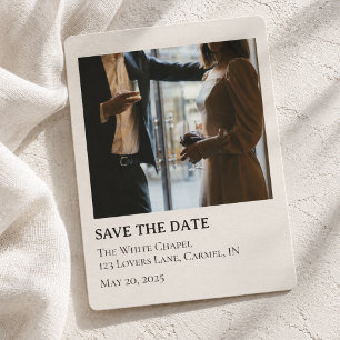Convite Cores de Roupas de Casamento de Foto Moderna Salve