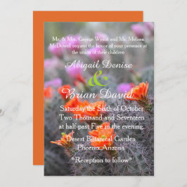 Convite Cores do fundo laranja do deserto