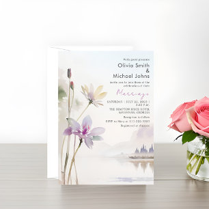 Convite Cores Neutrais Cores Aquarelas Casamento