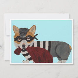 Convite Corgi Burglar Invitation