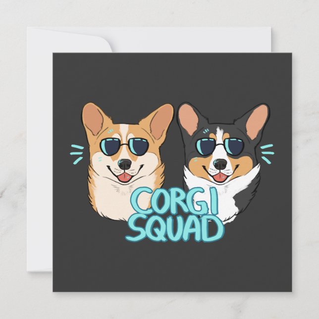Convite Corgi Squad  The Doctor And The Queen (Frente)