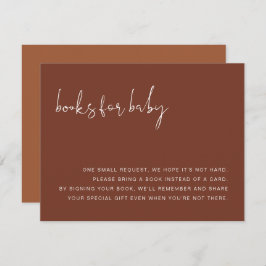 Convite CORIANDER Boho Terracotta e Rust Books Para Bebê