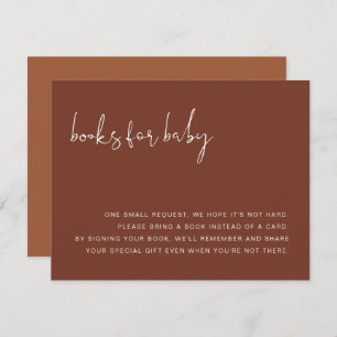 Convite CORIANDER Boho Terracotta e Rust Books Para Bebê