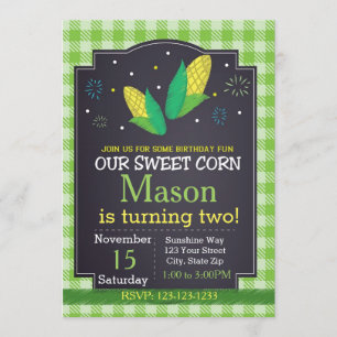 Convite Corn Birthday