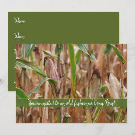 Convite Corn Roast, Campo De Milho Autumn Corncobs