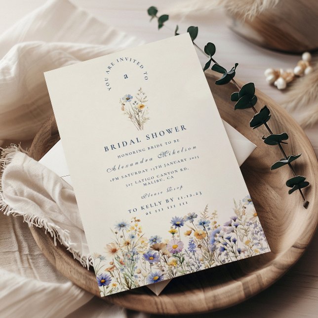 Convite Cornflower Meadow Bridal Shower (Criador carregado)