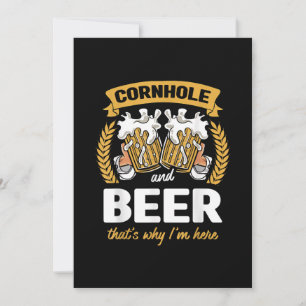 Convite Cornhole E Cerveja É Por Isso Que Estou Aqui Cornh