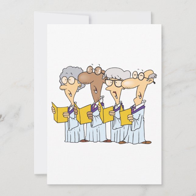 Convite Coro da Igreja de Cidadãos Seniores de Desenho Ani (Frente)