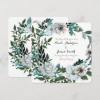 Coroa de Botânica Floral Branca para Casamento