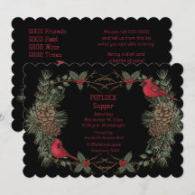 Coroa de Cardinal Vermelho Ceia de Natal Comida Ca