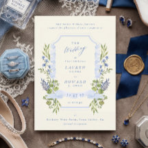 coroa de casamento com crista de jardim azul e ver