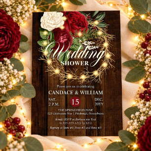 Convite Coroa de casamento rústica com iluminação silvestr