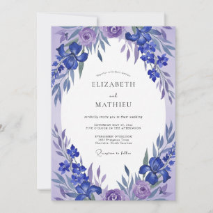 Convite Coroa de Casamento Violeta Lavanda