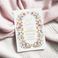 Coroa de Flores de Jardim de Primavera Aniversário