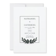Coroa de Flores Minimalista Verde Casamento