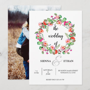 Convite Coroa de flores para todas as ocasiões