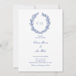 Convite Coroa de flores silvestres azuis empoeiradas român