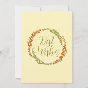 Convite Coroa de Melhores Desejos Fofa Cartão-postal