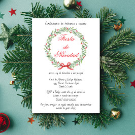 Convite Coroa de Natal da Festa Espanhola de Natal Festa d