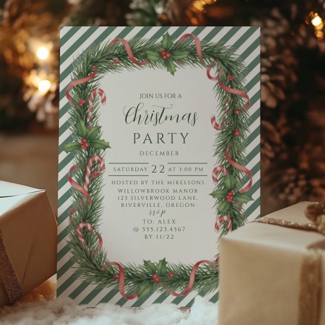 Convite Coroa de Natal de Cana de Açúcar (Criador carregado)