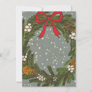 Convite Coroa de Natal Vitoriana Antiga