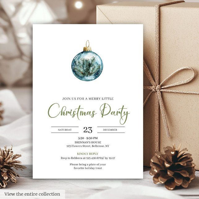 Convite Coroa de pinheiro rústica boho elegante para janta (Elegant Boho Rustic Pine Wreath Christmas Dinner Card)