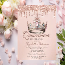 Coroa de Princesa Castelo Rosa Dourado Gotas Quinc