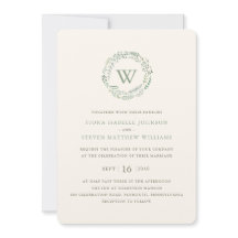 Coroa de Verdura Elegante Casamento Aquarela