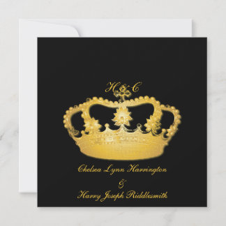 Convite Coroa Design II - Dourado