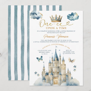 Convite Coroa do Castelo de Aniversário da Princesa ERA-UM