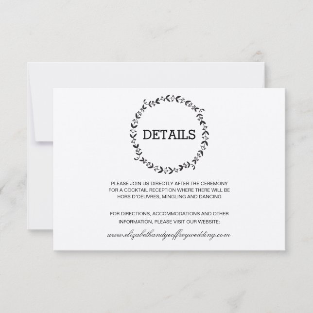 Convite Coroa Elegante Rustic Kraft Detalhes do Casamento (Frente)