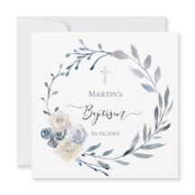 coroa floral azul poeirenta corante aquoso Baptism