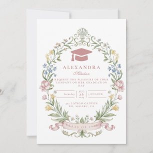 Convite Coroa Floral Clássica de Formatura