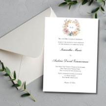 Coroa Floral Monograma Casamento Formal Tradiciona