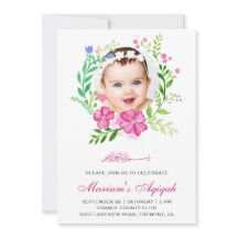 Coroa Floral Rosa Foto Menina Bebê Aqiqah