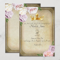 Coroa Floral Verde Vintage Royal Dourado Casamento