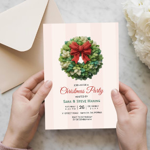 Convite Coroa moderna e elegante para festa de Natal